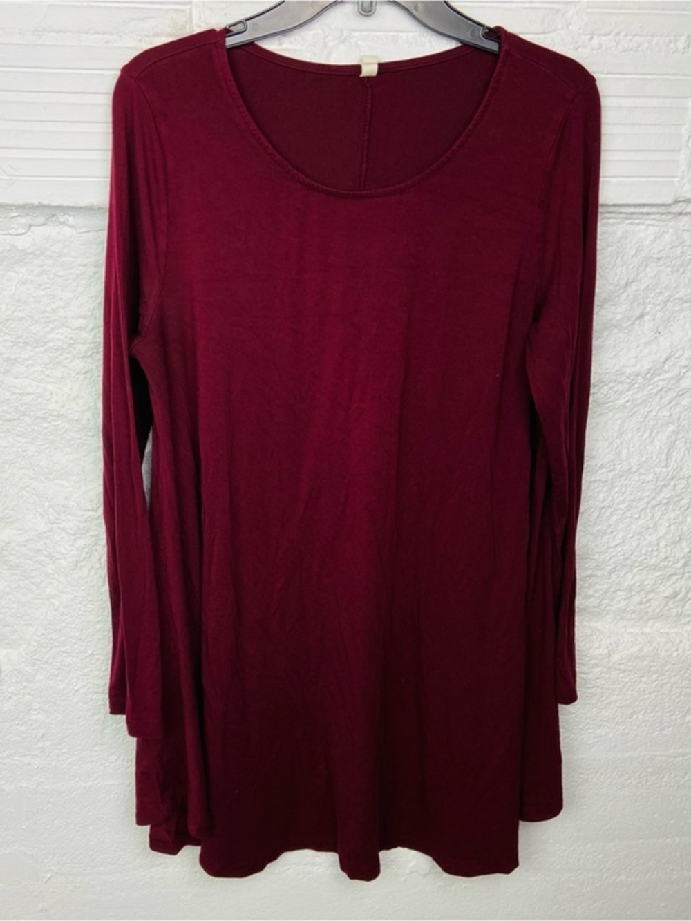 Wishlist burgundy Long Sleeve Scoop Neck Dress size large
